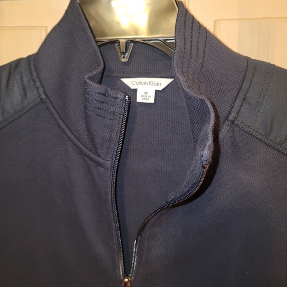 Mens sz M Calvin Klein Navy Blue Jacket EUC - Picture 2 of 7